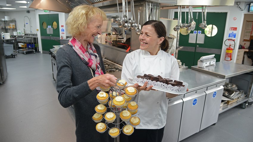 Sue Lawrence officially opens new St Raphael's kitchen