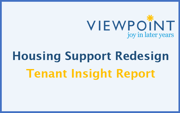 Housing Support Redesign – Tenant Insight Report