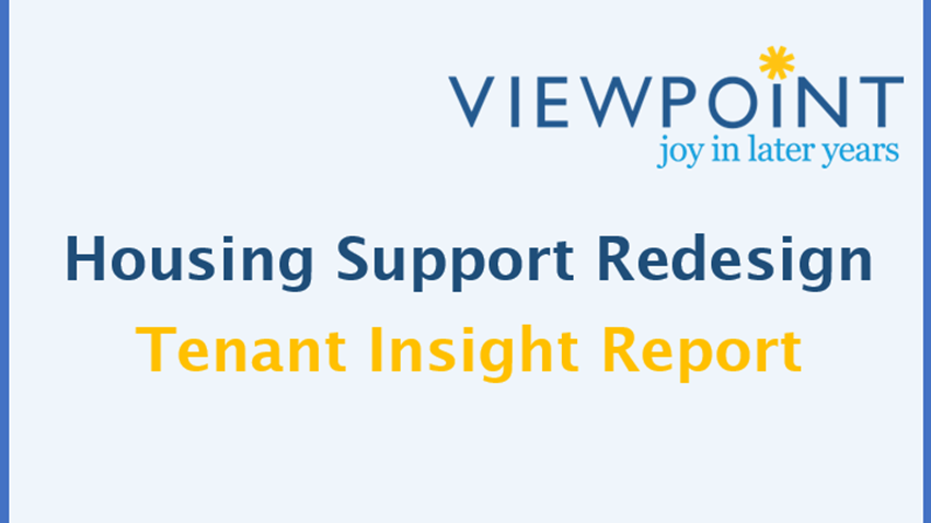 Housing Support Redesign – Tenant Insight Report