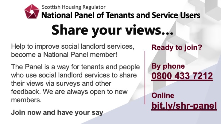 Would you like to help improve social landlord services in Scotland?  