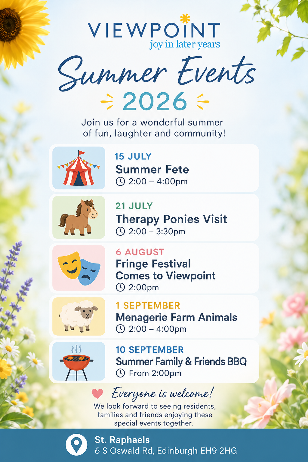 Summer Events at Viewpoint